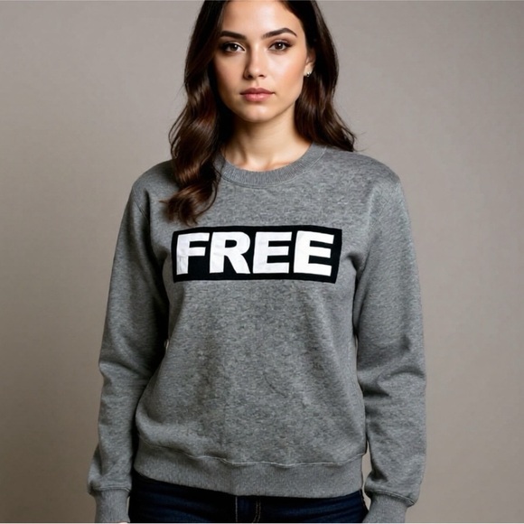 Wilfred FREE Sweater Crewneck Pullover Womens Size XS Grey Cotton - Picture 1 of 9